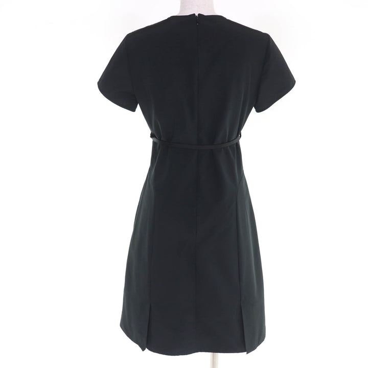 Excellent GIVENCHY one piece Belted short sleeves black Women 36 BW222714L1