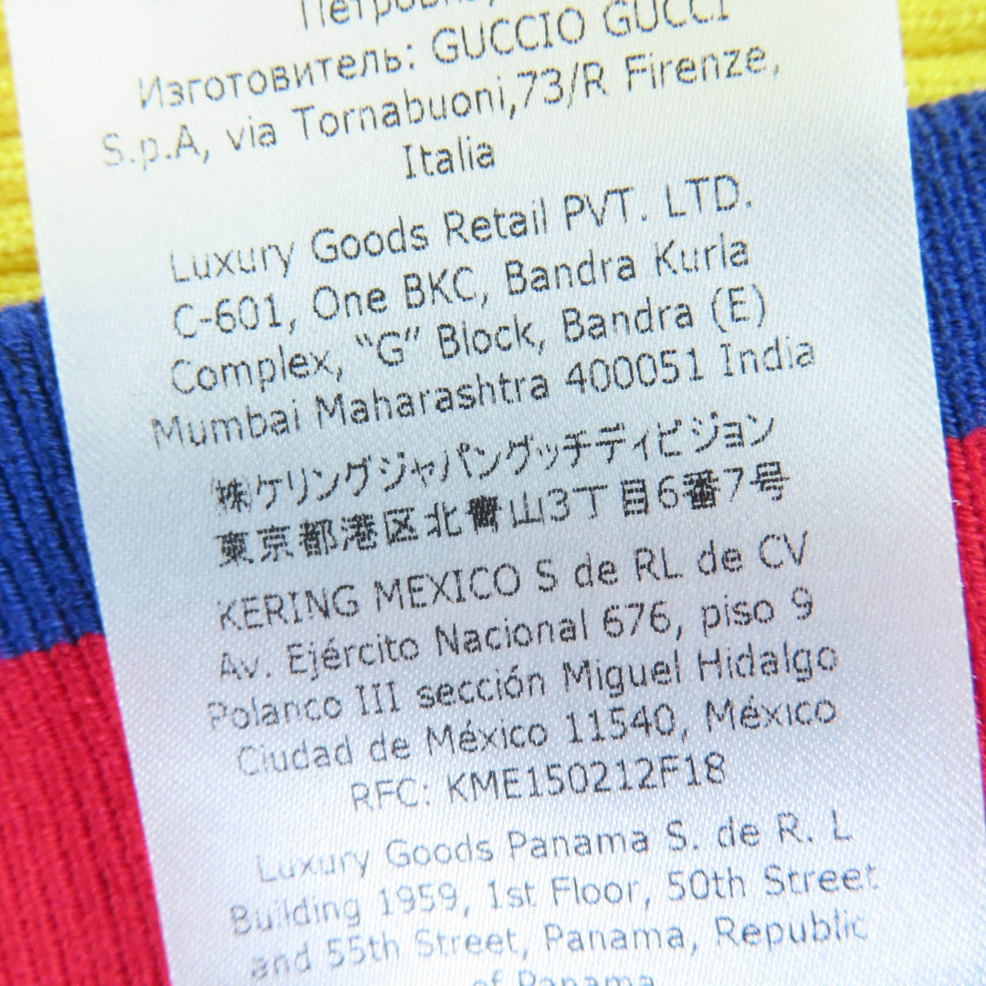 新品 GUCCI 半袖ニット ウェブライン クロップド丈 イエロー レディース S 756271