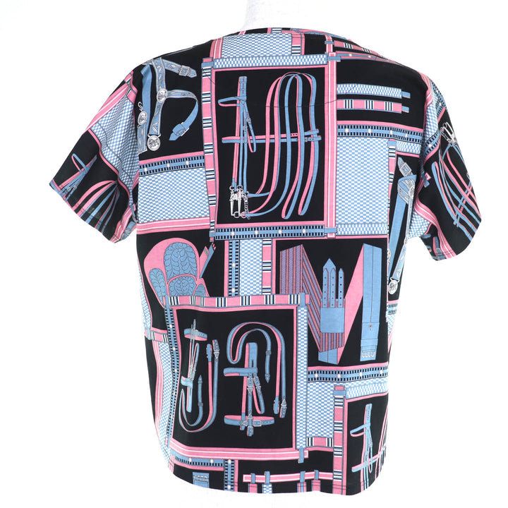 HERMES 半袖Tシャツ Lettres Equestres クロップド 36 4H4634DS 美品