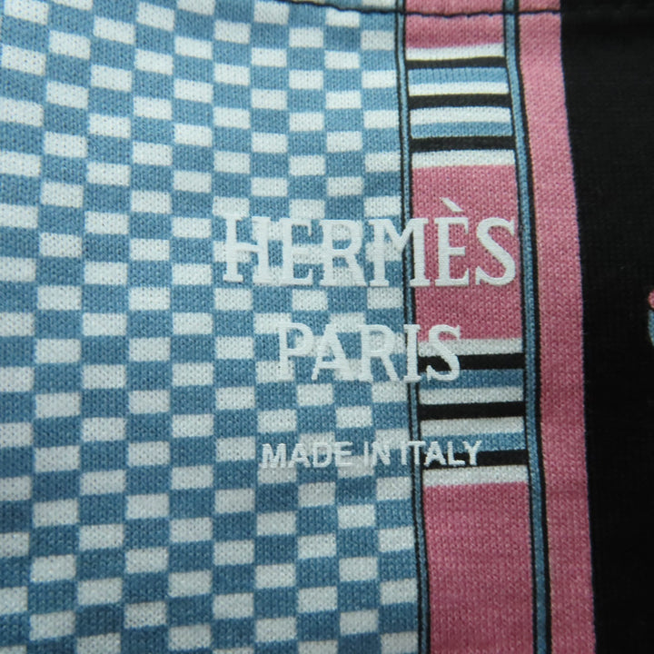Excellent HERMES Short sleeve T-shirt Lettres Equestres cropped 36 4H4634DS