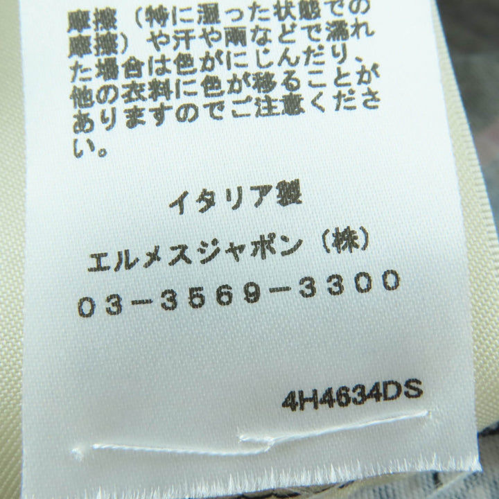 HERMES 半袖Tシャツ Lettres Equestres クロップド 36 4H4634DS 美品