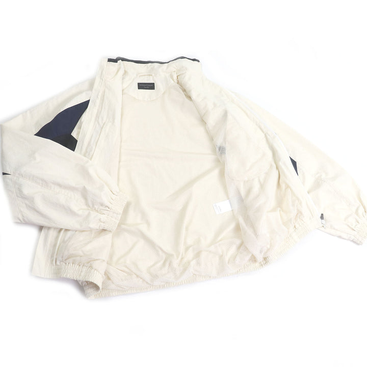 Excellent BALENCIAGA Blouson Sports Icon Track Jacket Ivory Nylon mens S 746483