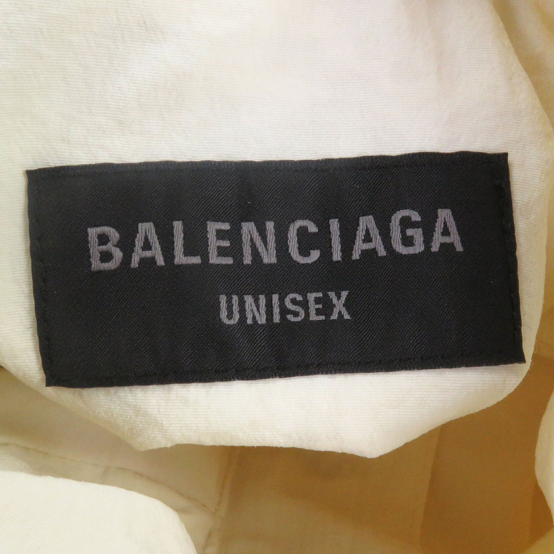 Excellent BALENCIAGA Blouson Sports Icon Track Jacket Ivory Nylon mens S 746483