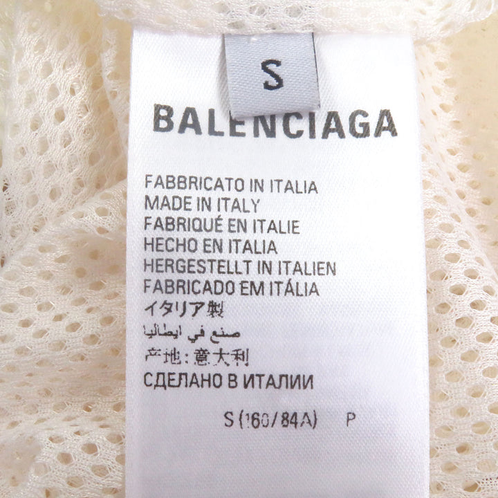 Excellent BALENCIAGA Blouson Sports Icon Track Jacket Ivory Nylon mens S 746483