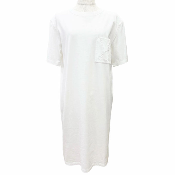 Great HERMES one piece Chaine d'Ancre embroidered short-sleeve shirt 38