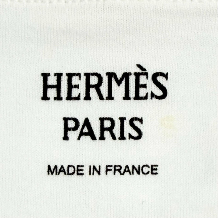 Great HERMES one piece Chaine d'Ancre embroidered short-sleeve shirt 38