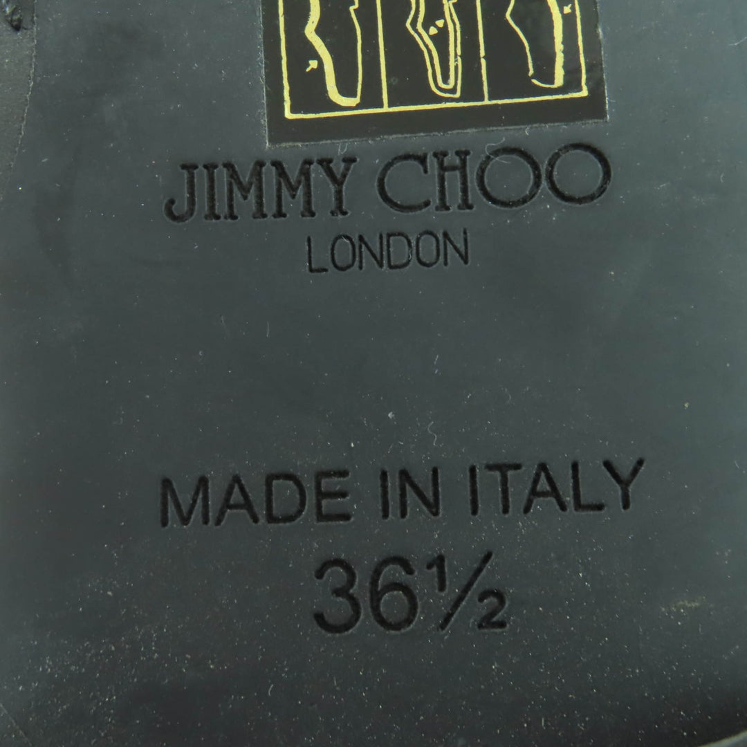 Great JIMMY CHOO short boots Star-studded leather engineer boots black 36.5