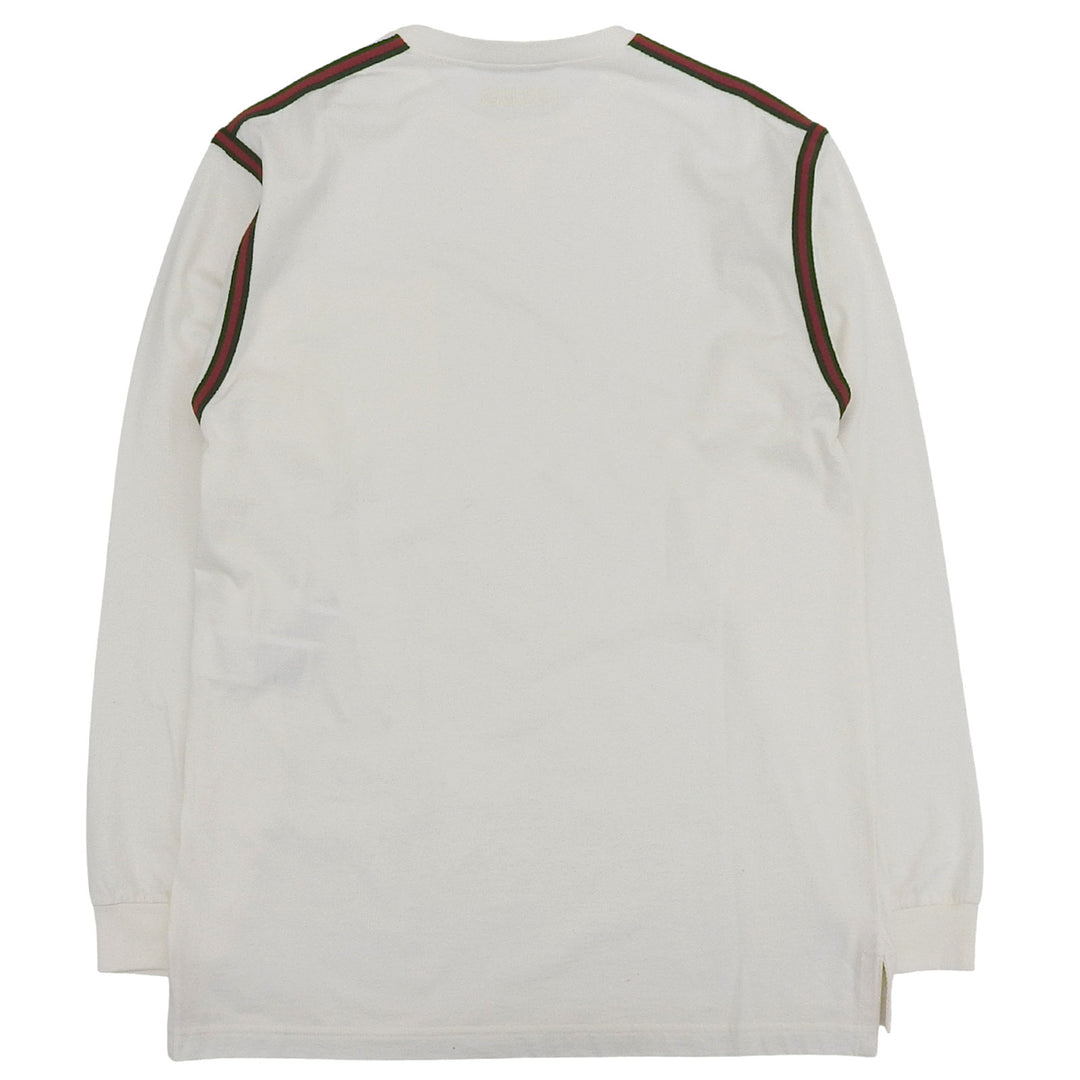 素晴らしい GUCCI 長袖Tシャツ ホワイト コットン メンズ M 768441
