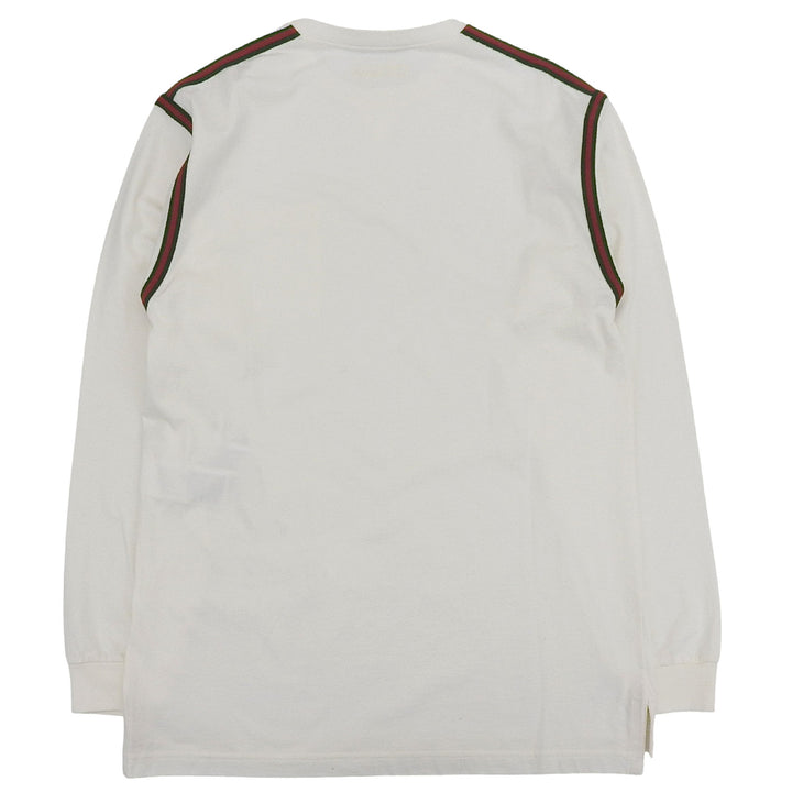 素晴らしい GUCCI 長袖Tシャツ ホワイト コットン メンズ M 768441