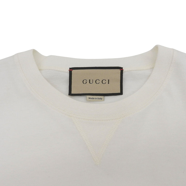 素晴らしい GUCCI 長袖Tシャツ ホワイト コットン メンズ M 768441
