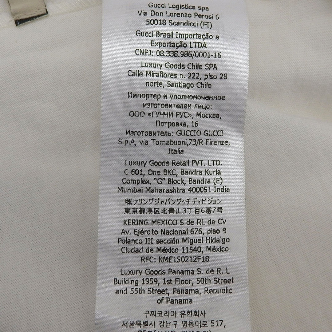 素晴らしい GUCCI 長袖Tシャツ ホワイト コットン メンズ M 768441