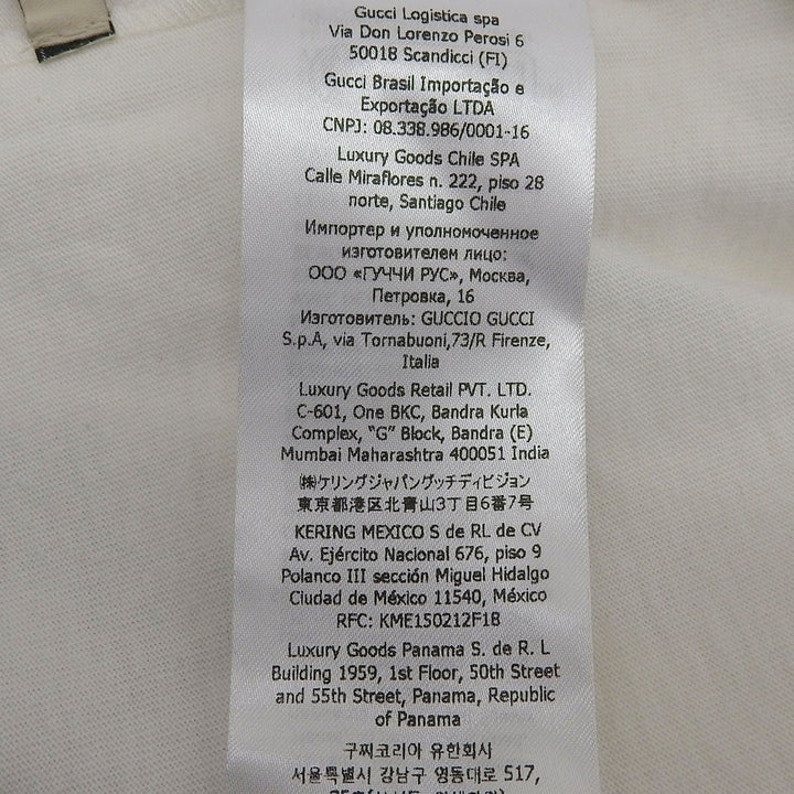 素晴らしい GUCCI 長袖Tシャツ ホワイト コットン メンズ M 768441