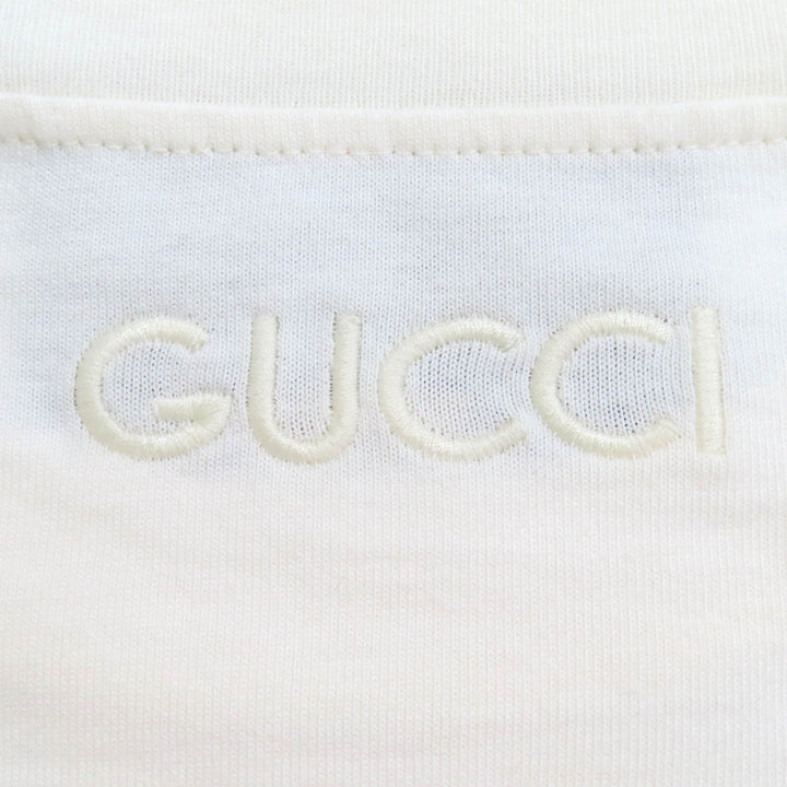 素晴らしい GUCCI 長袖Tシャツ ホワイト コットン メンズ M 768441