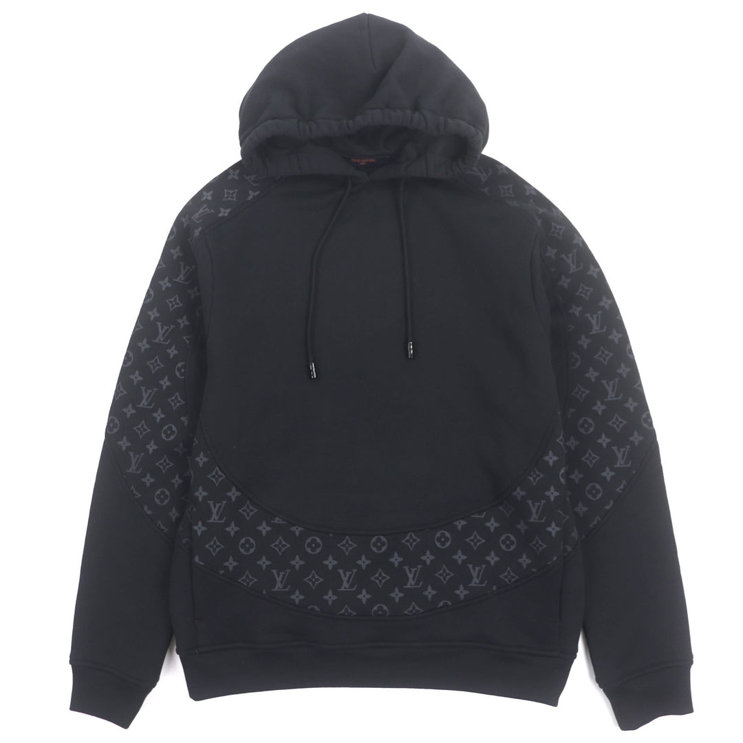 素晴らしいLOUIS VUITTONパーカーブラックコットンメンズS