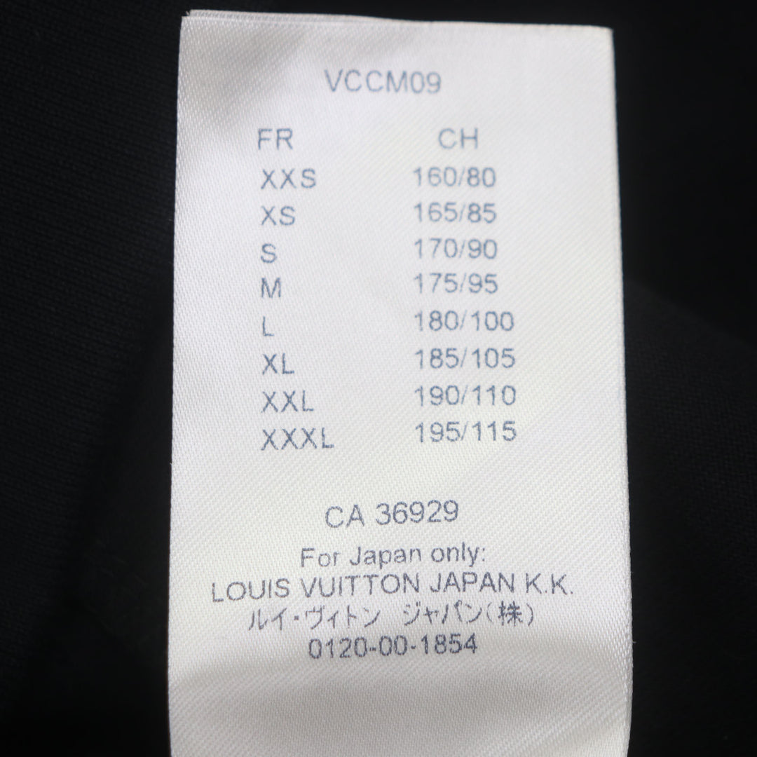 素晴らしいLOUIS VUITTONパーカーブラックコットンメンズS