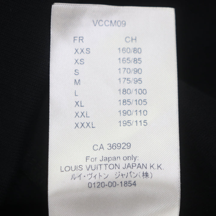 素晴らしいLOUIS VUITTONパーカーブラックコットンメンズS
