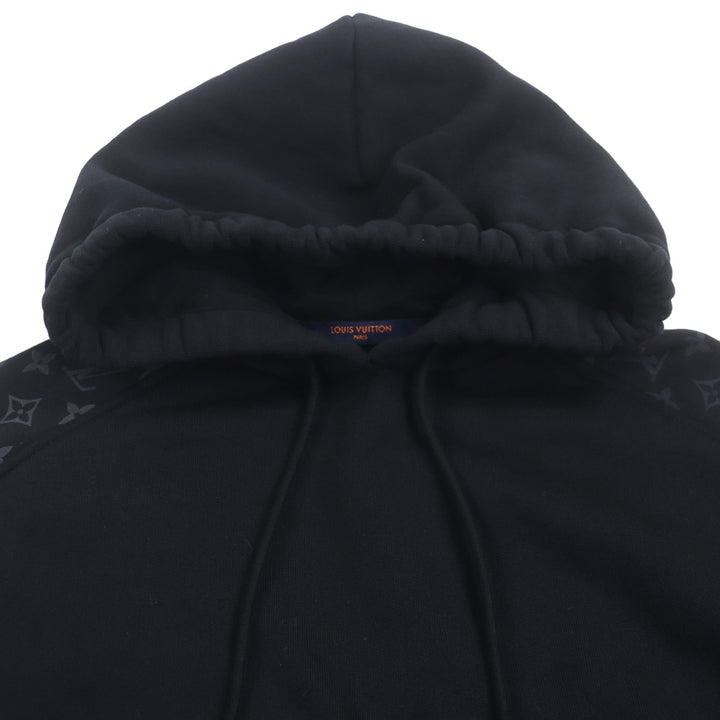 素晴らしいLOUIS VUITTONパーカーブラックコットンメンズS