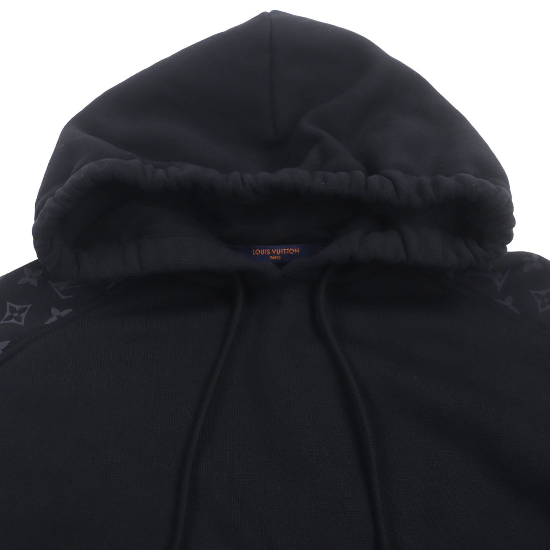 素晴らしいLOUIS VUITTONパーカーブラックコットンメンズS