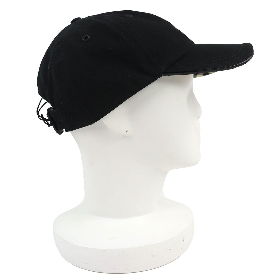Great BURBERRY Nova Check Pattern Lining TB Logo Baseball Cap black XL 8068040