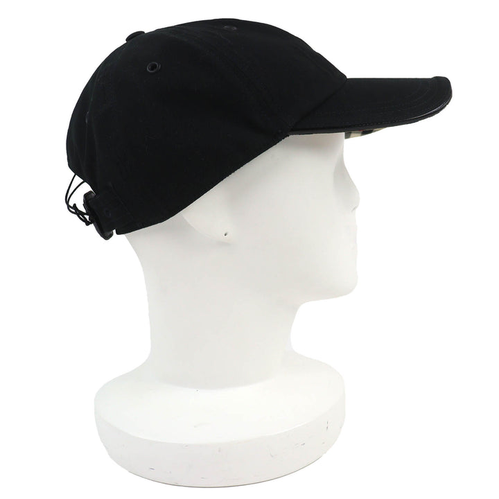 Great BURBERRY Nova Check Pattern Lining TB Logo Baseball Cap black XL 8068040