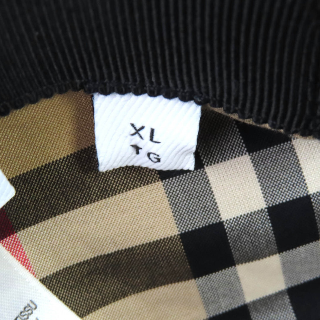 Great BURBERRY Nova Check Pattern Lining TB Logo Baseball Cap black XL 8068040