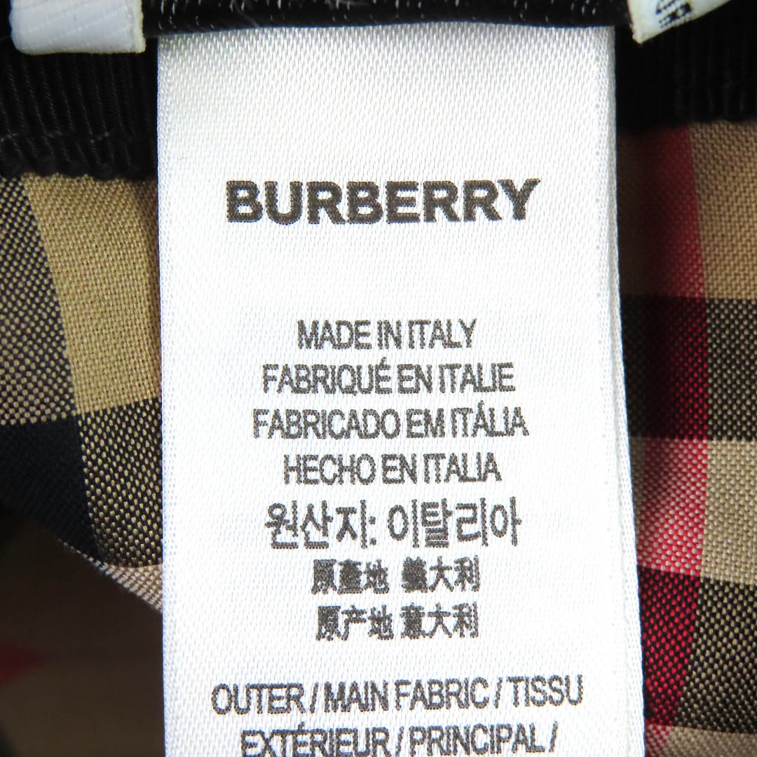 Great BURBERRY Nova Check Pattern Lining TB Logo Baseball Cap black XL 8068040
