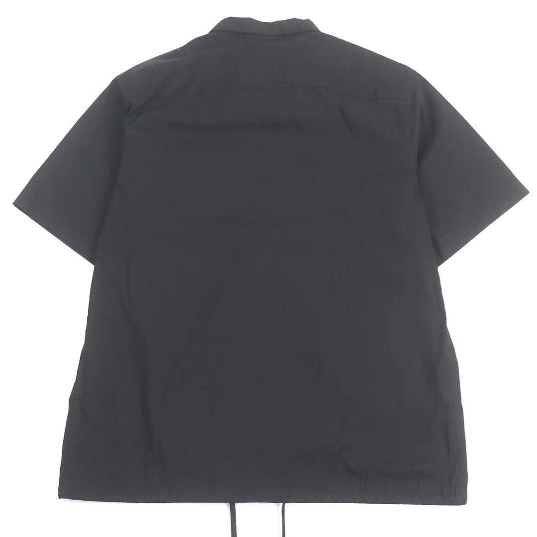 Excellent PRADA Short sleeve shirt Half-zip triangle motif cotton blend M SC763