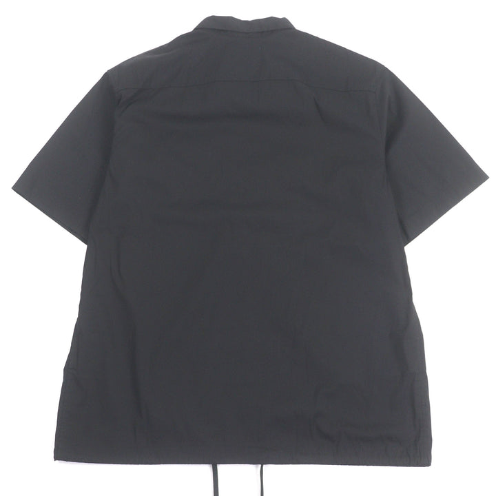 Excellent PRADA Short sleeve shirt Half-zip triangle motif cotton blend M SC763