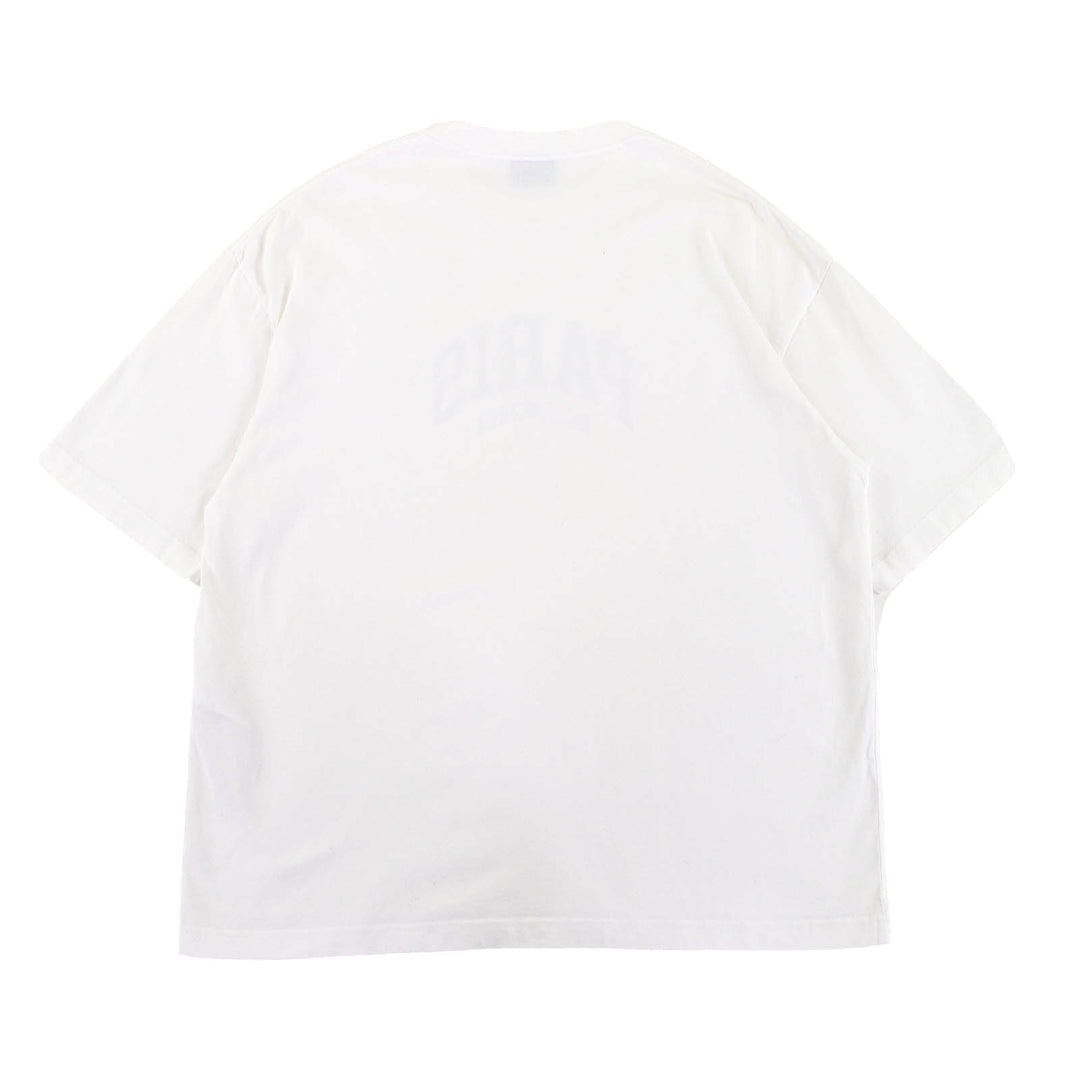 Great BALENCIAGA Short sleeve T-shirt CITIES PARIS logo crew neck white M 612966