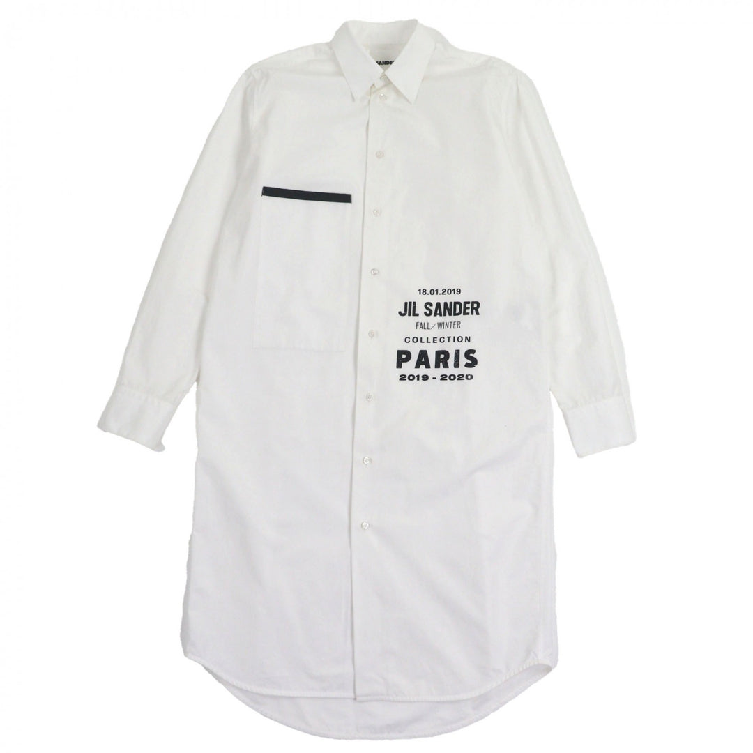 素晴らしい JIL SANDER 長袖シャツ ホワイト コットン メンズ 38 JSMP742235