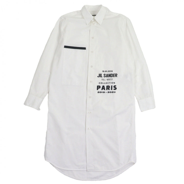 素晴らしい JIL SANDER 長袖シャツ ホワイト コットン メンズ 38 JSMP742235