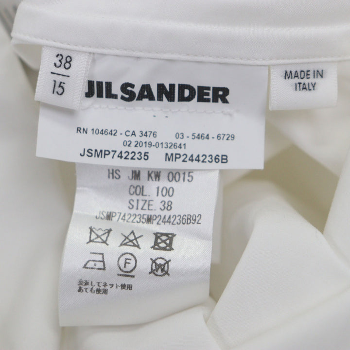 Great JIL SANDER Long sleeve shirt white cotton mens 38 JSMP742235