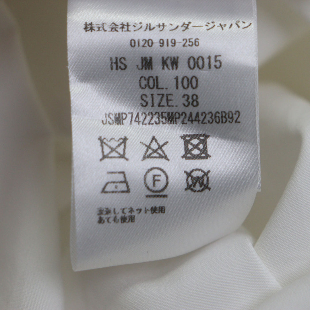 Great JIL SANDER Long sleeve shirt white cotton mens 38 JSMP742235