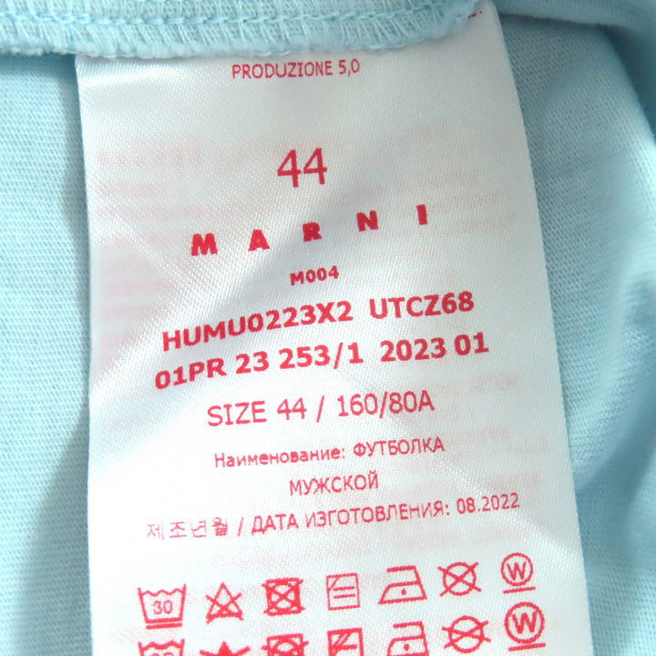 素晴らしい MARNI 半袖 Tシャツ 刺繍ロゴ クルーネック 44 HUMU0223X2
