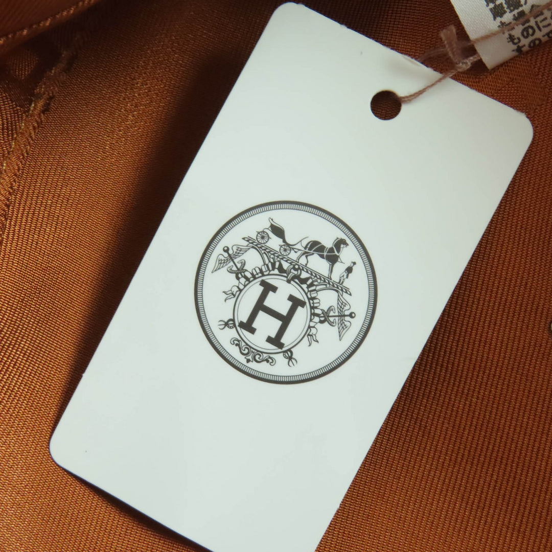 新品 HERMES ベレー帽 サントノレ セリエ メタルハット ベージュ コットン レディース