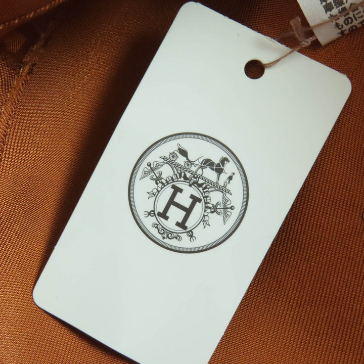 新品 HERMES ベレー帽 サントノレ セリエ メタルハット ベージュ コットン レディース