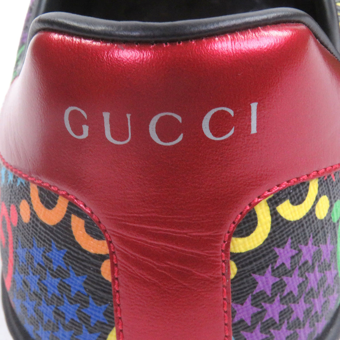 素晴らしい GUCCI スニーカー GG ロゴ スター オールオーバープリント ローカット ブラック マルチカラー