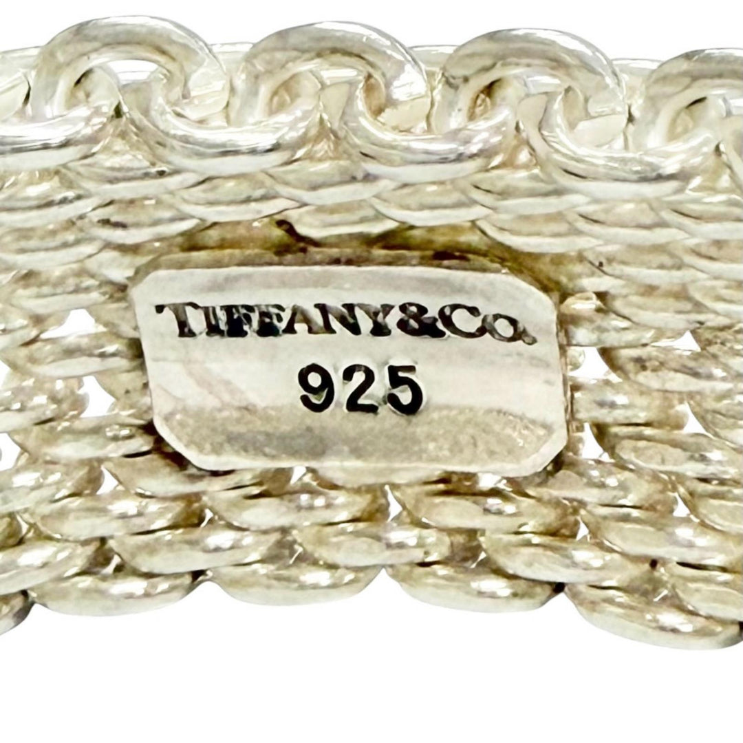 Excellent TIFFANY&Co. Bangle Somerset Mesh Bangle Bracelet Silver 925 Women