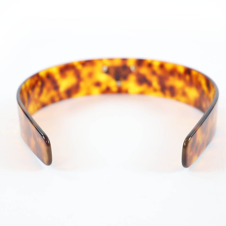 Great PRADA Current Triangle Logo Tortoiseshell Pattern Plex Headband 1IH082