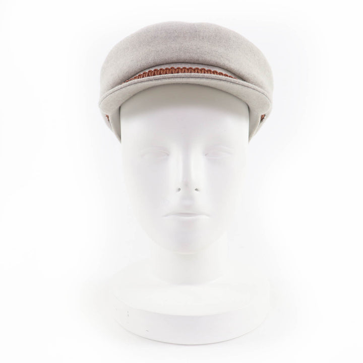 Excellent HERMES Casquette Deauville Serie Metal gray cashmere 57 H212009N