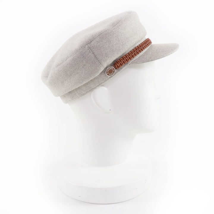 Excellent HERMES Casquette Deauville Serie Metal gray cashmere 57 H212009N