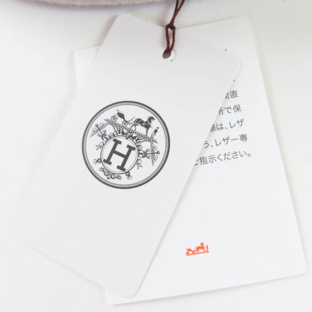 Excellent HERMES Casquette Deauville Serie Metal gray cashmere 57 H212009N