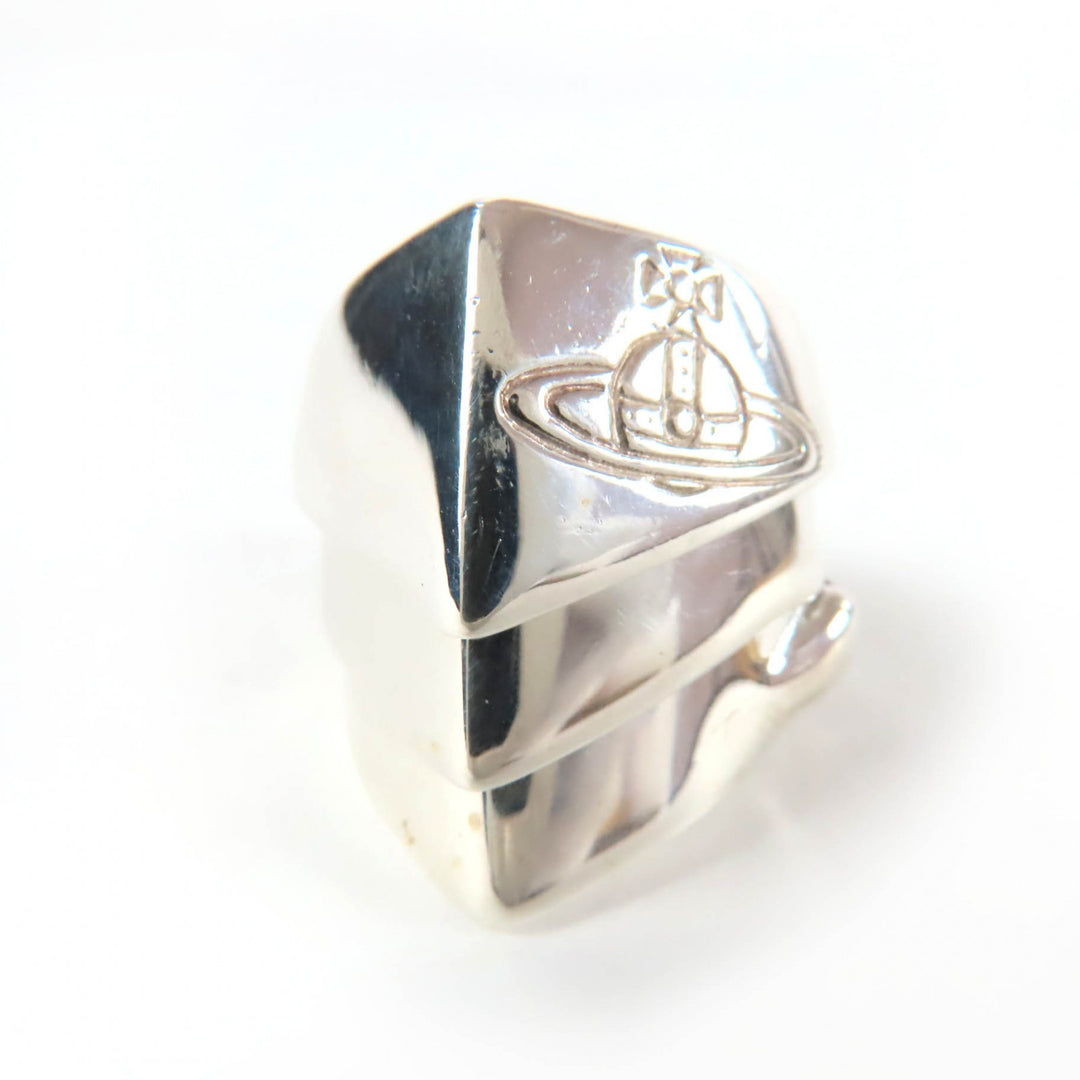 Excellent Vivienne Westwood Ring Orb Knuckleduster Armor Triple Silver 925 S