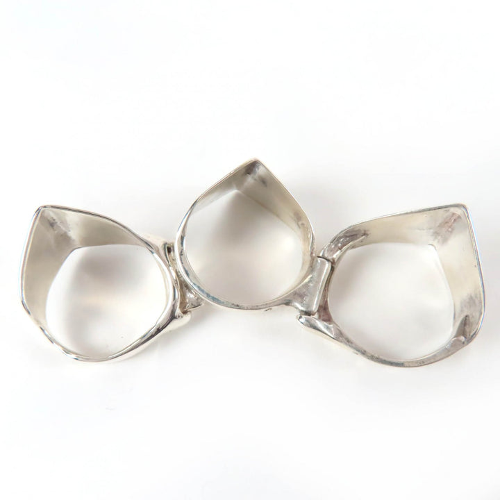 Excellent Vivienne Westwood Ring Orb Knuckleduster Armor Triple Silver 925 S