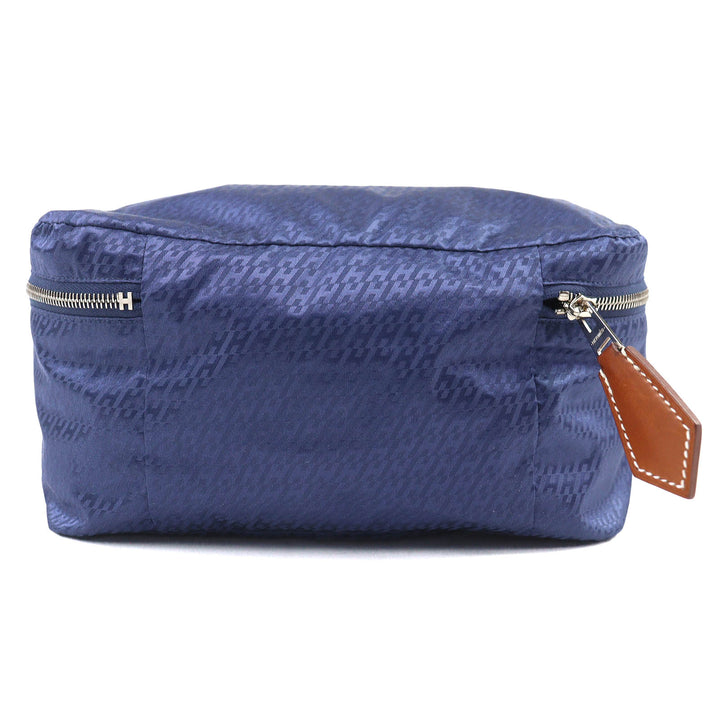 Excellent HERMES Pouch Ouse de Voyage PM blue silk Women