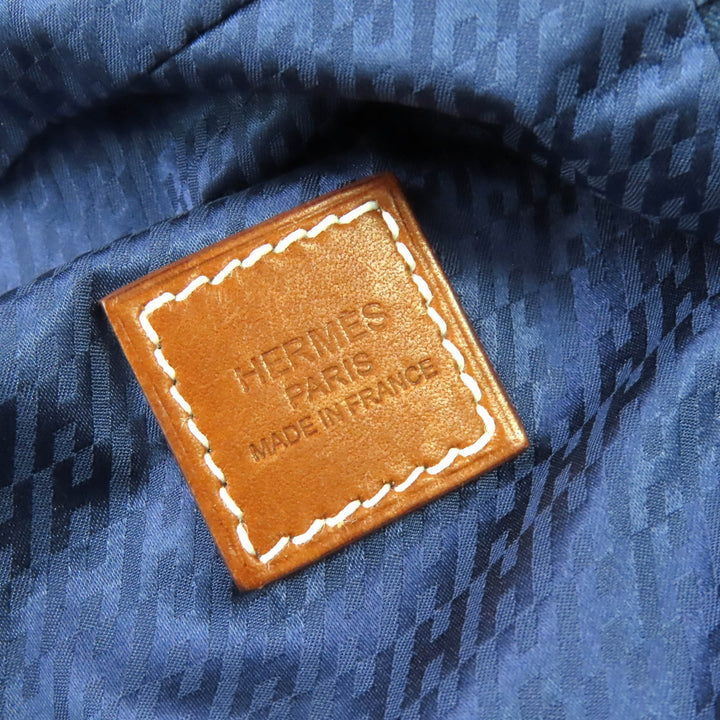 Excellent HERMES Pouch Ouse de Voyage PM blue silk Women