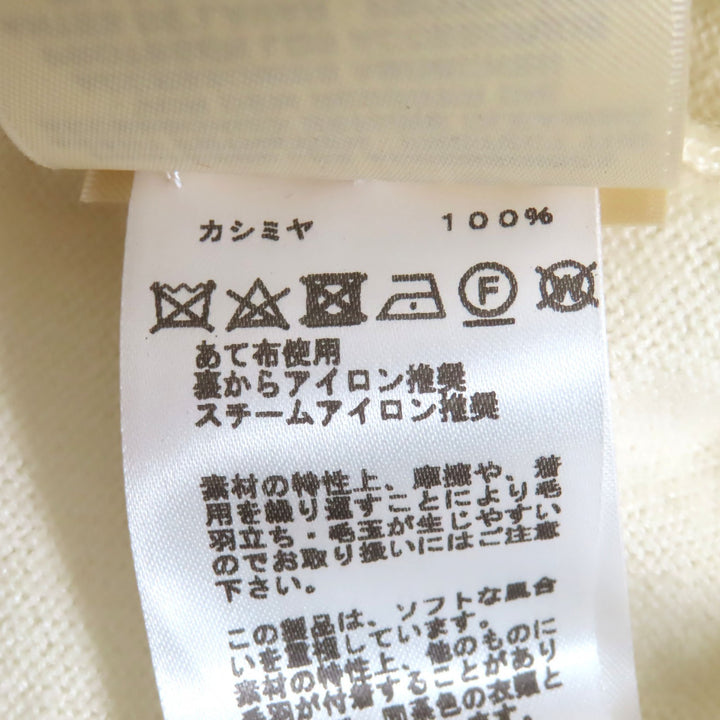 HERMES 半袖ニット オフホワイト カシミア レディース 38 4E2600D1 美品