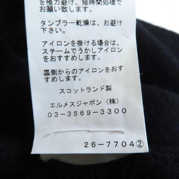 素晴らしいHERMES 半袖ニット ブラック カシミア レディース 34