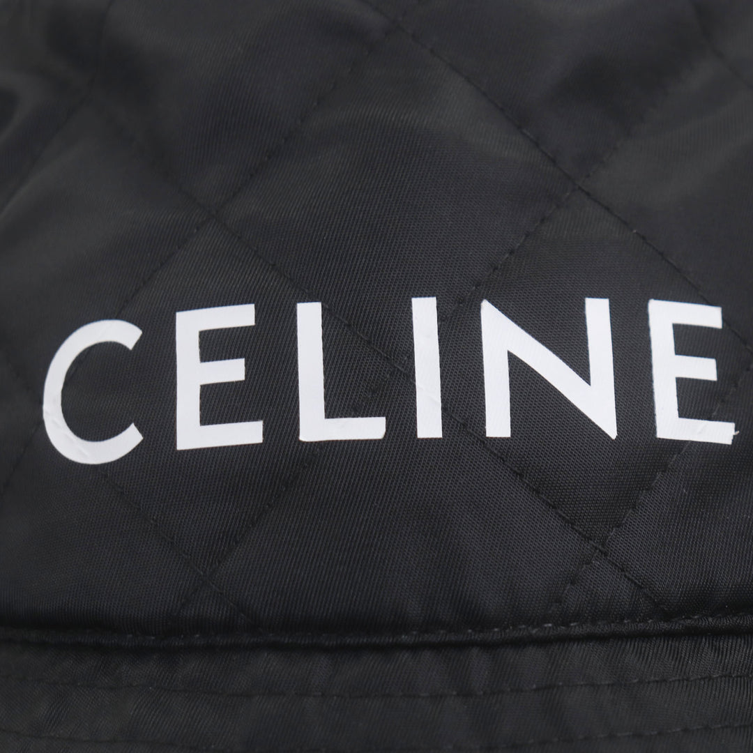 CELINE 帽子 ブラック オレンジ ナイロン メンズ M 2AUB0930C 美品
