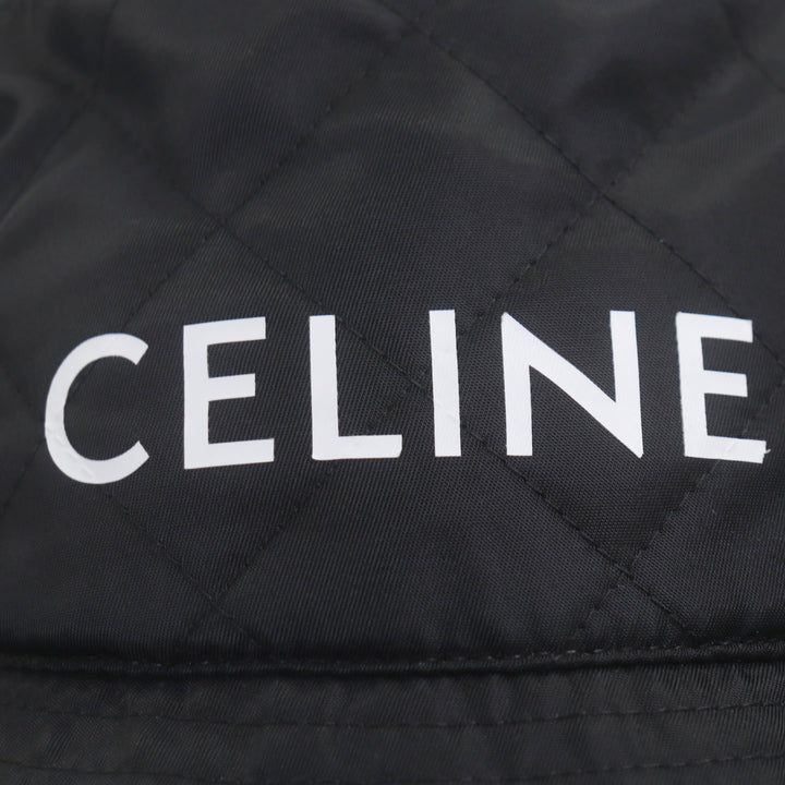 CELINE 帽子 ブラック オレンジ ナイロン メンズ M 2AUB0930C 美品